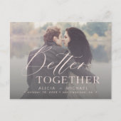 Beter samen de foto van de manuscriptbruiloft spar aankondigingskaart (Voorkant)