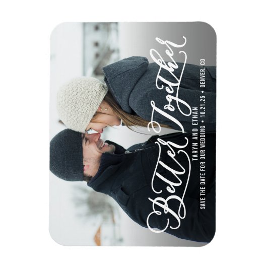 Beter samen EDITABLE KLEUR sparen de Datum Magneet (Verticaal)