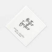 Beter Samen Elegante Moderne Trouwdag Servet (Hoek)