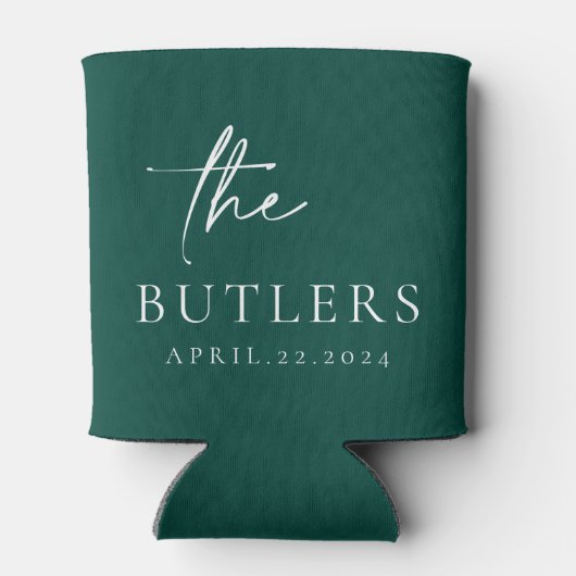 Beter samen Emerald Green bruiloft Koelbox Blikjeskoeler (Achterkant)