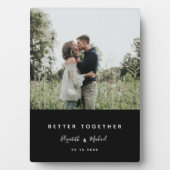 Beter samen Foto modern Elegant Eenvoudig script Fotoplaat (voorkant)