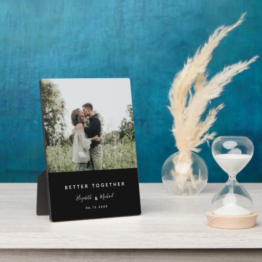 Beter samen Foto modern Elegant Eenvoudig script Fotoplaat (Zijkant)