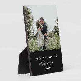 Beter samen Foto modern Elegant Eenvoudig script Fotoplaat