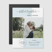 Beter Samen Foto Opslaan De Datum Trouwen Modern (Voorkant / Achterkant)
