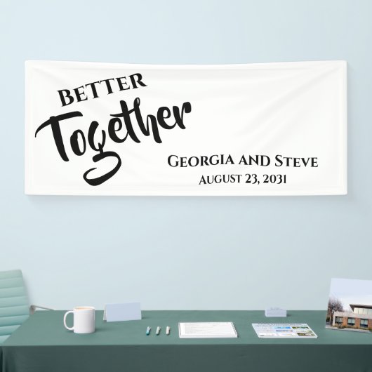 Beter samen gepersonaliseerde bruiloft partij bann spandoek (Beurs)