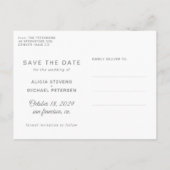 Beter samen grijs script bruiloft save date aankondigingskaart (Achterkant)