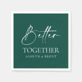 Beter samen Groene Bruiloft Cocktail servetten (Voorkant)