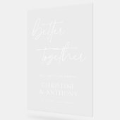Beter samen Hand Lettered Wedding Acryl Sign Bord (Hoek)