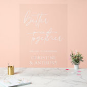 Beter samen Hand Lettered Wedding Acryl Sign Bord (Huwelijk)