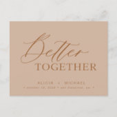 Beter samen het roesteren van manuscriptbruiloft s aankondigingskaart (Voorkant)