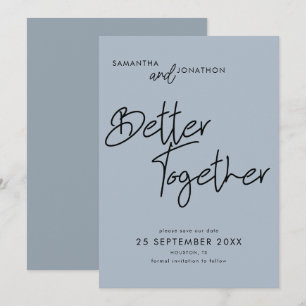 Beter samen het Stusty Blauw van het Manuscript sp Save The Date