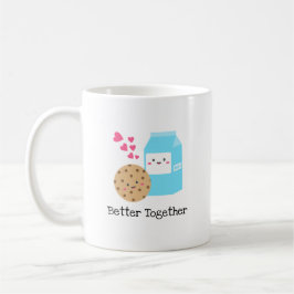 Beter samen Kawaii Milk en Cookies Cute Love Koffiemok
