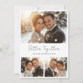 Beter Samen Kerst Schattige Paar Leuke Foto Feestdagenkaart (Voorkant)