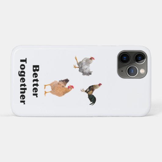 Beter samen. Kippen, humor, grappig Case-Mate iPhone Case (Achterkant (horizontaal))
