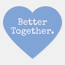 Beter Samen Koraalblauw Hart Sticker