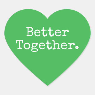 Beter samen Liefde Groen Hart Sticker