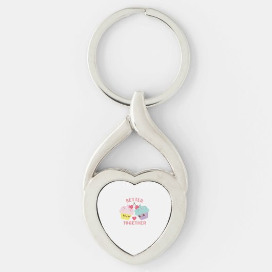 Beter Samen Liefde Hartelijk Ontwerp Sleutelhanger (Voorkant)