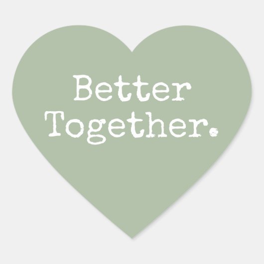 Beter Samen Liefde Laurel Groen Hart Sticker (Voorkant)