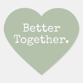 Beter Samen Liefde Laurel Groen Hart Sticker
