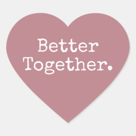 Beter Samen Love Dusty Rose Hart Sticker