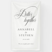 Beter samen! Modern, kalligrafie, wit Spandoek (Verticaal)