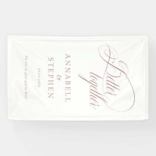 Beter samen! Modern, kalligrafie, wit Spandoek (Horizontaal)