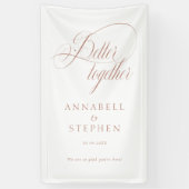 Beter samen! Modern, kalligrafie, wit Spandoek (Verticaal)