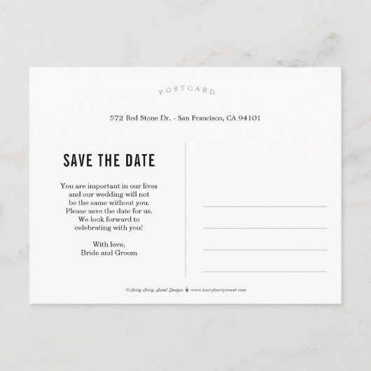 Beter samen Modern Save the Date Briefkaart (Achterkant)