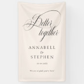 Beter samen! Moderne, kalligrafie, beige Spandoek (Verticaal)