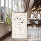 Beter samen! Moderne, kalligrafie, beige Spandoek