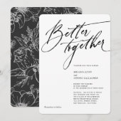 Beter samen Moderne kalligrafie zwart-wit Kaart (Voorkant / Achterkant)