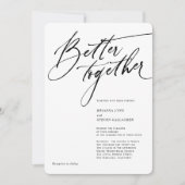 Beter samen Moderne kalligrafie zwart-wit Kaart (Voorkant)