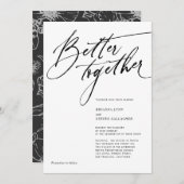 Beter samen Moderne kalligrafie zwart-wit Kaart (Voorkant / Achterkant)