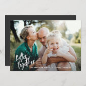 Beter samen moderne minimale scriptfoto feestdagenkaart (Voorkant / Achterkant)