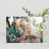 Beter samen moderne minimale scriptfoto feestdagenkaart (Staand voorkant)
