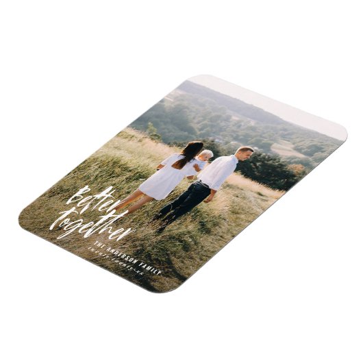 Beter samen moderne, minimale scriptfoto magneet (Linkerzijde)