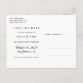 Beter samen moderne scriptfotobruiloft aankondigingskaart (Achterkant)