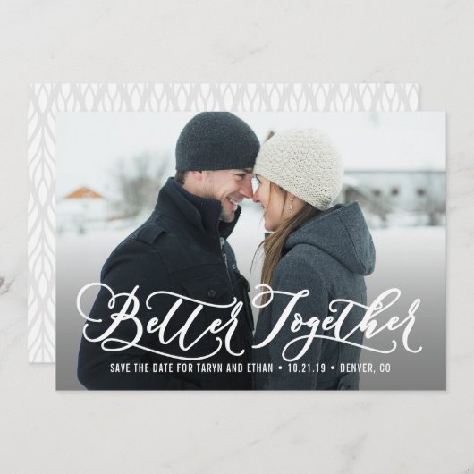 Beter samen Moderne sparen de Kaart van de Datum (Voorkant / Achterkant)