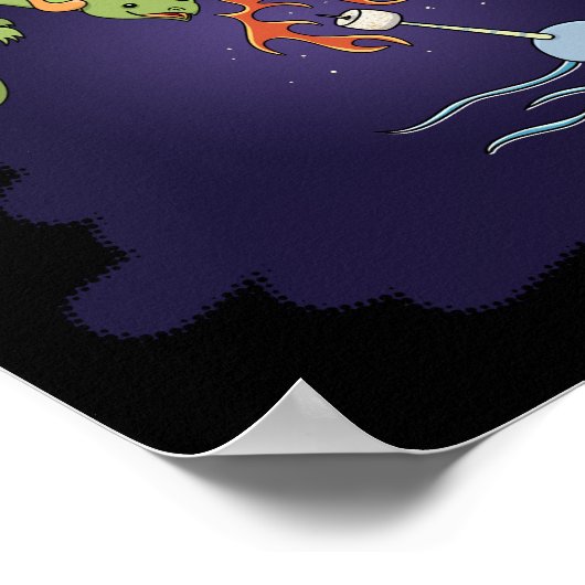 Beter samen - Narwhal en Dragon Poster (Hoek)