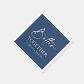 Beter samen Navy bruiloft cocktail servetten (Hoek)