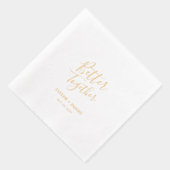 Beter samen | Paren Naam Aangepaste bruiloft Folie Servetten (Rechts)