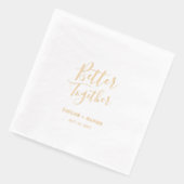Beter samen | Paren Naam Aangepaste bruiloft Folie Servetten (Links)