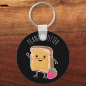 Beter samen (PB en J): pindaknop Sleutelhanger (Voorkant)