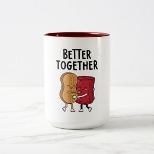 Beter Samen Pindakaas en Jam Tweekleurige Koffiemok