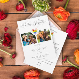 Beter Samen Proud Regenboog LGBT Hart 2 Foto's Save The Date