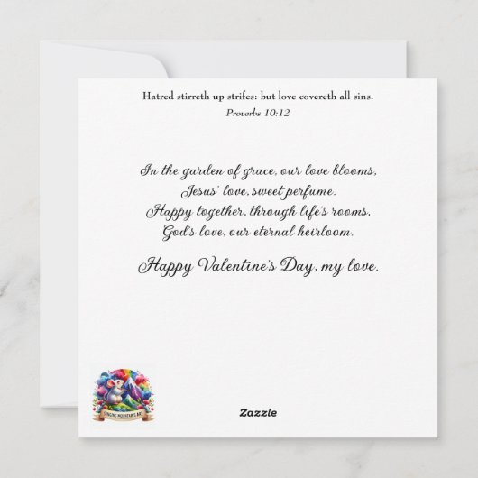 Beter samen Red Hearts Schattige Mice Valentijn Feestdagenkaart (Achterkant)