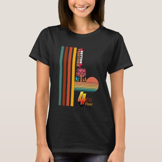 Beter Samen Retro Sunset Inspirerend 4e Flo T-shirt (Voorkant)