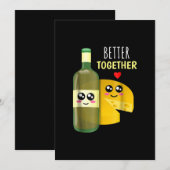 Beter samen - Schattige wijn- en kaasgrap Feestdagenkaart (Voorkant / Achterkant)