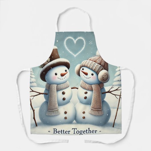 Beter samen Snowman-A hartverwarmend Schort (Voorkant)