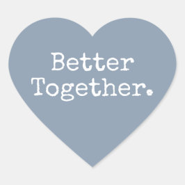 Beter Samen Stof Blauw Hart Sticker